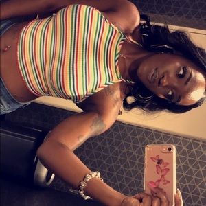 Multi colored crop top